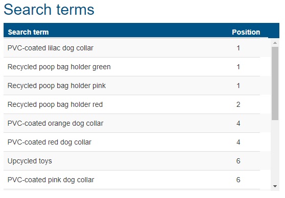 Google ranking for e-commerce online marketing