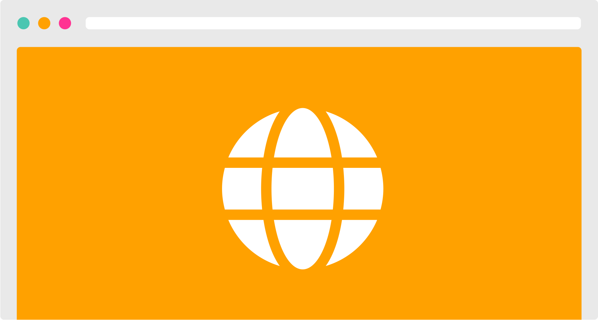 Wereldbol in browser icoon